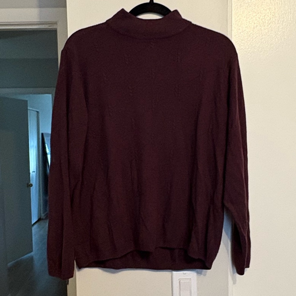Vintage Burgundy Turtleneck Sweater
